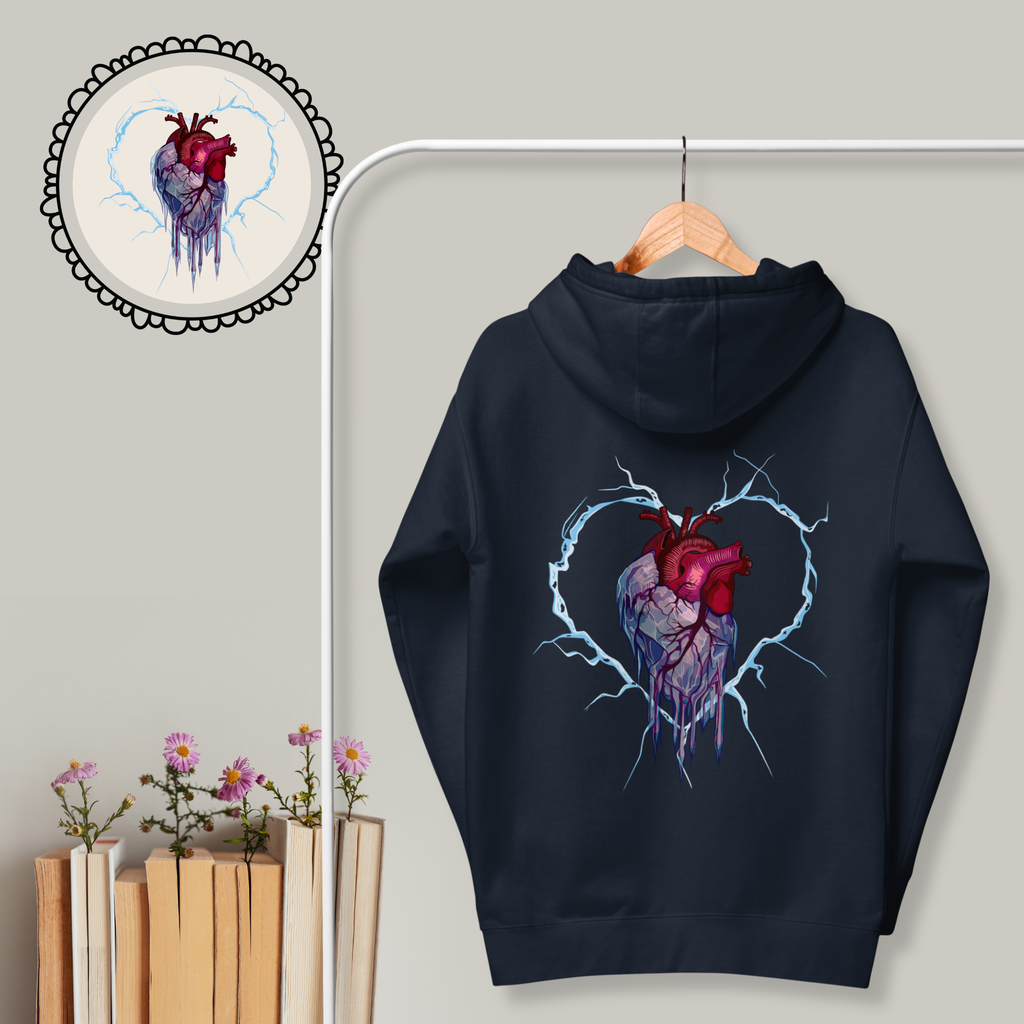 Frozen Heart | Graphic Hoodie | Ink & Fable Apparel