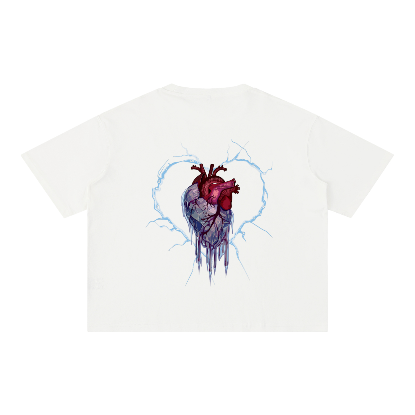 Frozen Heart Mineral Wash Boxy Cotton T-Shirt