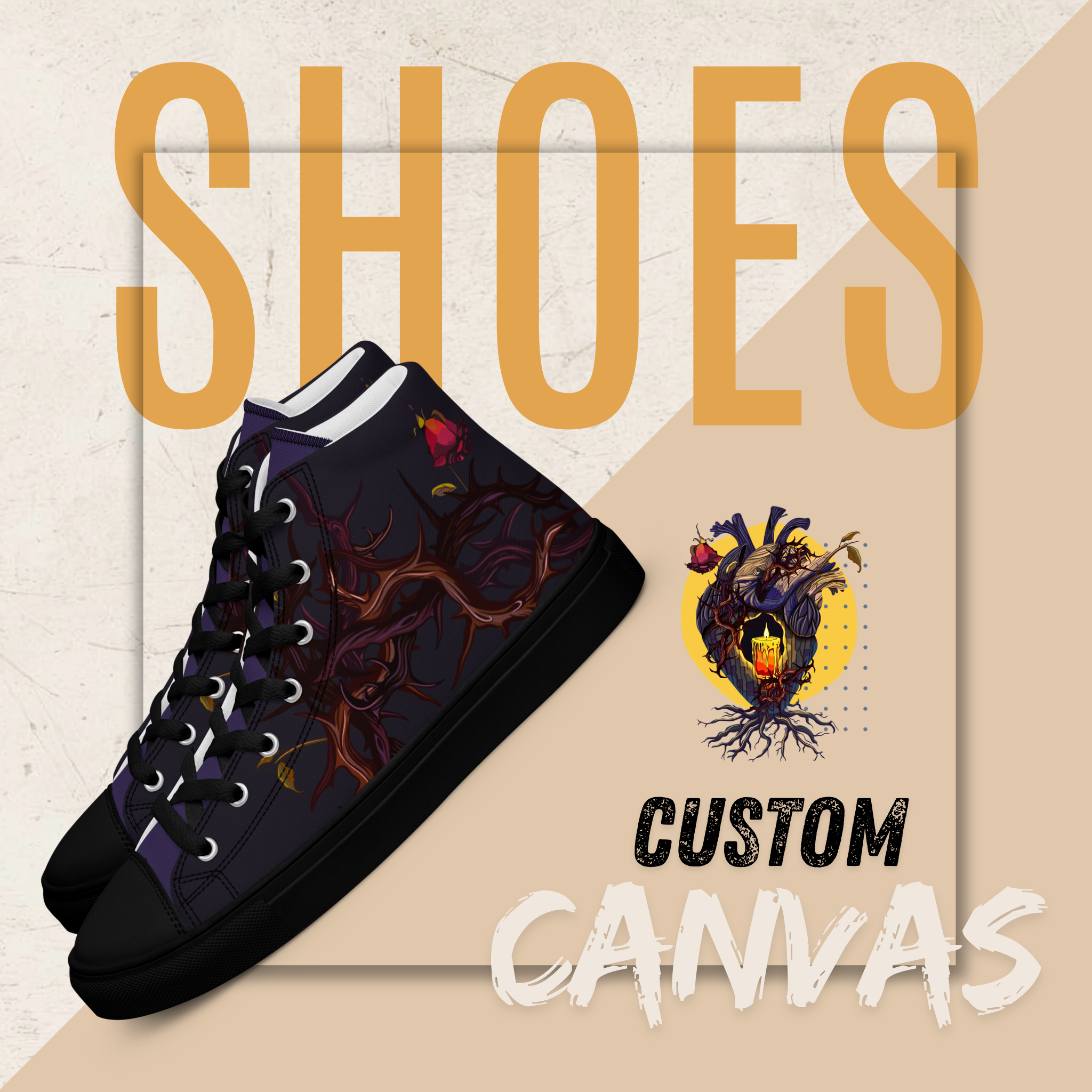 Women's High Top Canvas Shoes | Ink & Fable Apparel | Candle of Hope