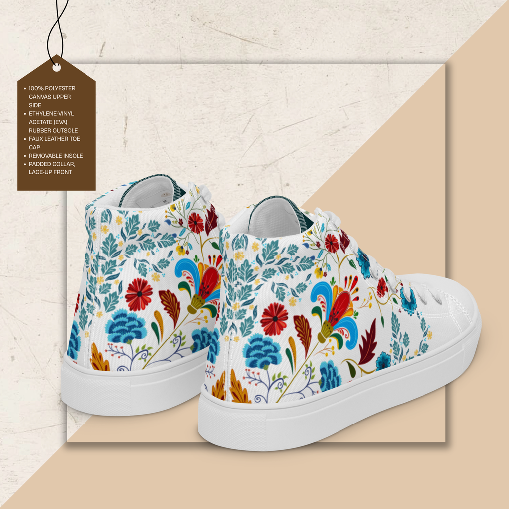 Men's High Top Canvas Shoes | Ink & Fable Apparel | Cracks Beneath Beauty