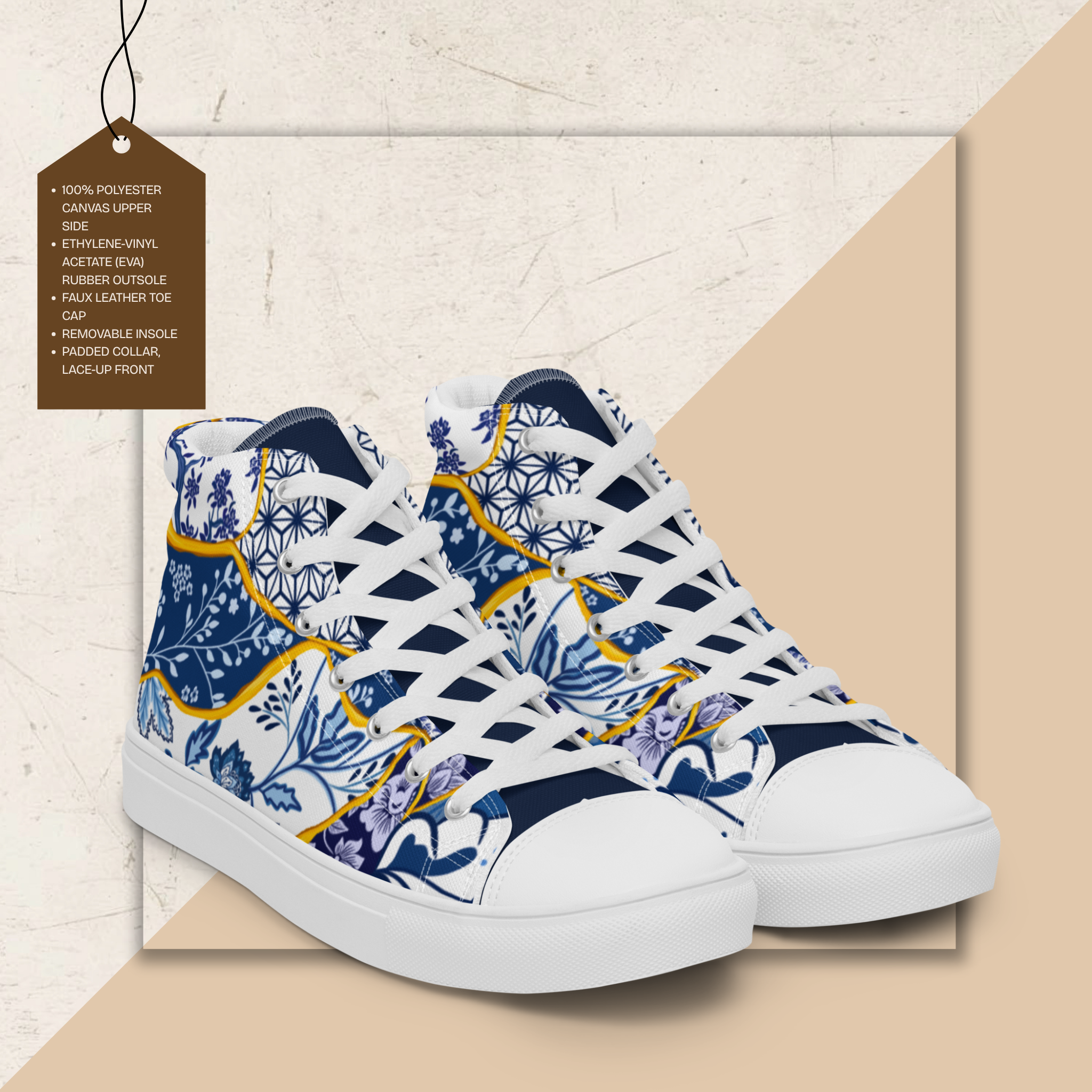 Women's High Top Canvas Shoes | Ink & Fable Apparel | Kintsugi Heart