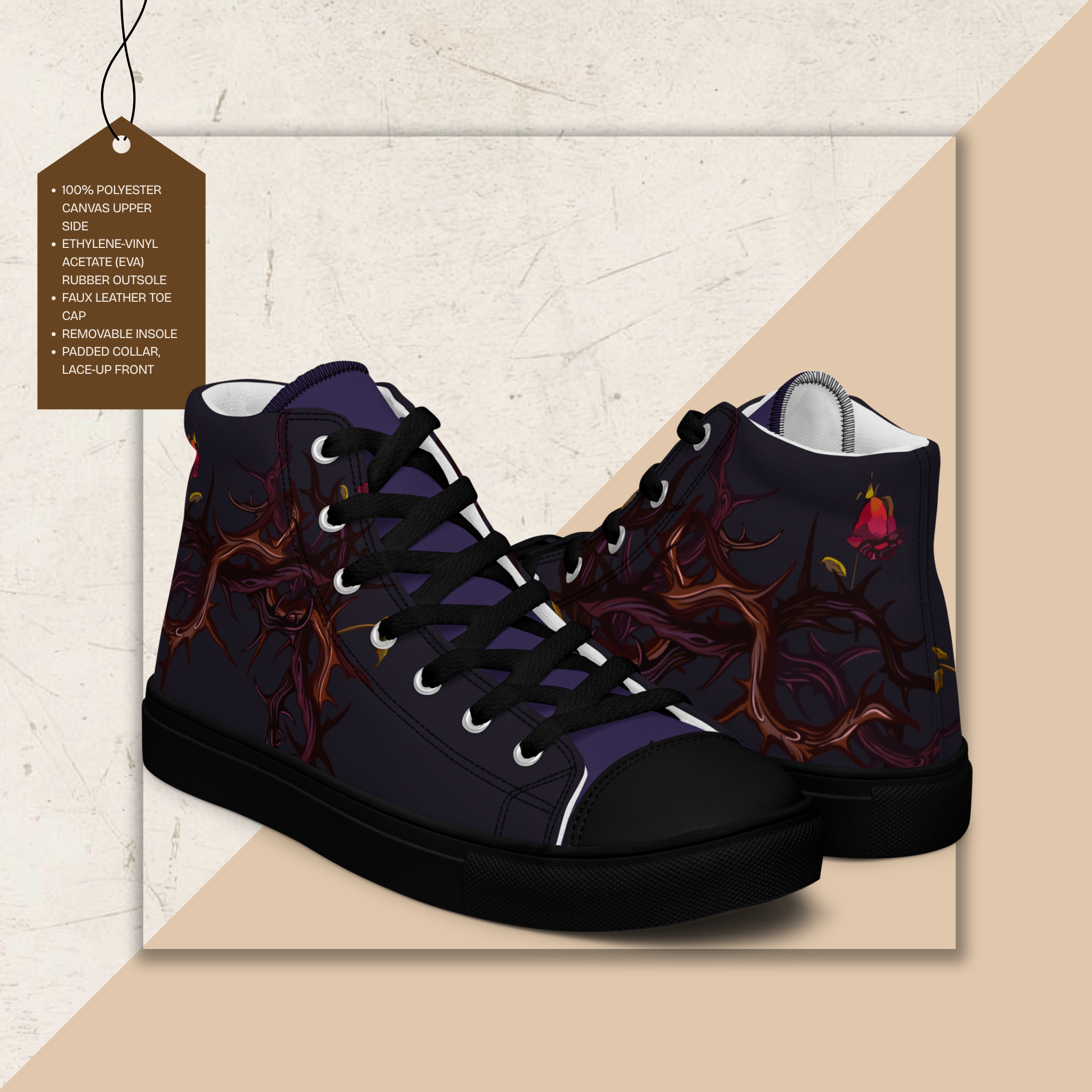 Women's High Top Canvas Shoes | Ink & Fable Apparel | Candle of Hope