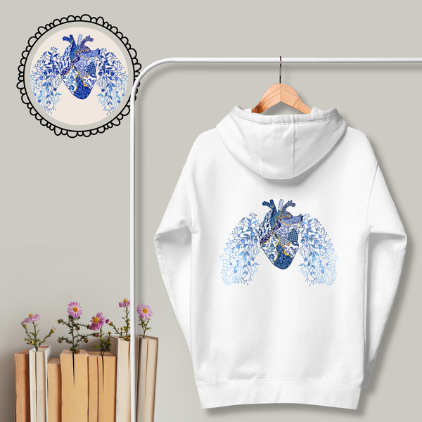 Kintsugi Heart Unisex Artistic Hoodie| Ink & Fable Apparel