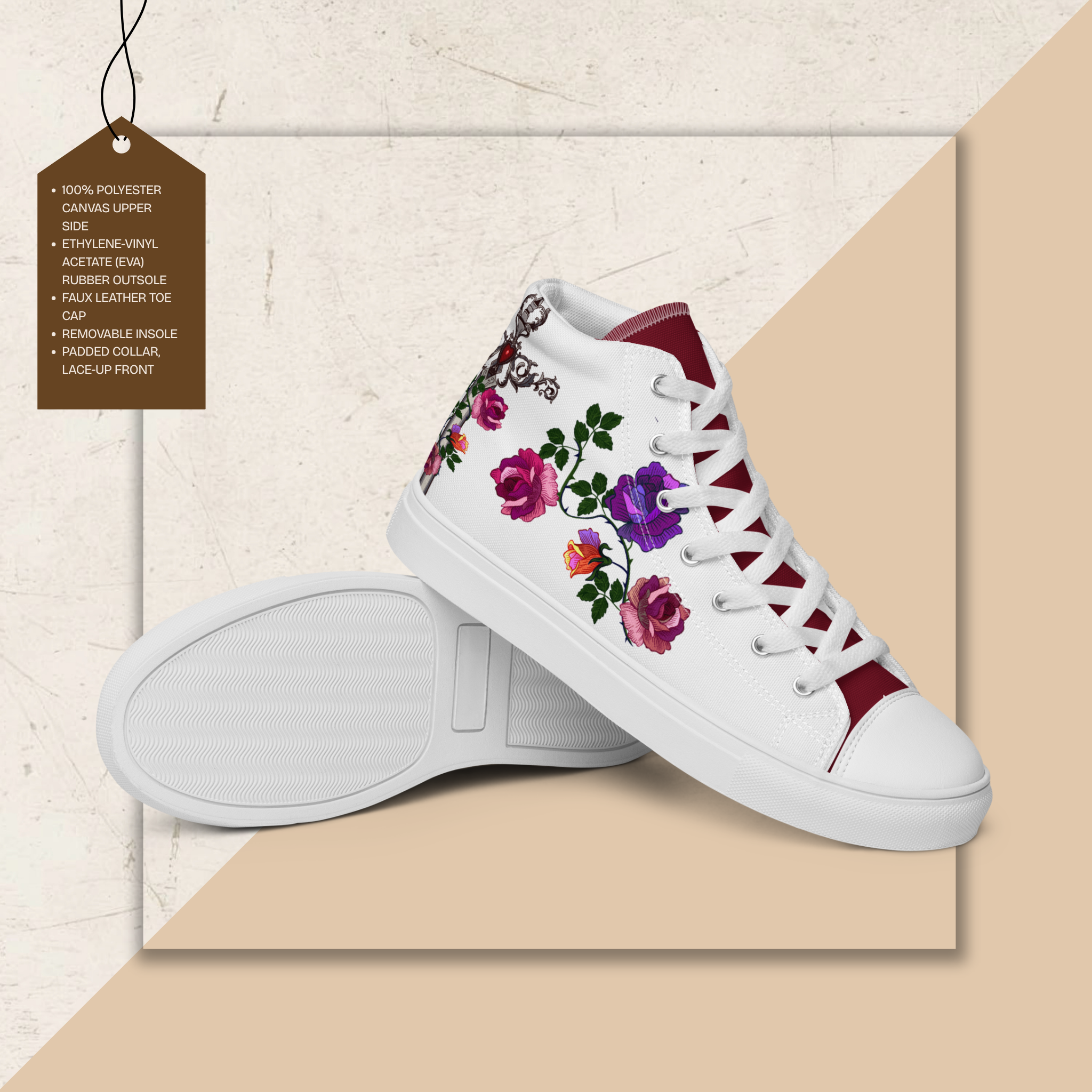 Men's High Top Canvas Shoes | Ink & Fable Apparel | Locked Dagger