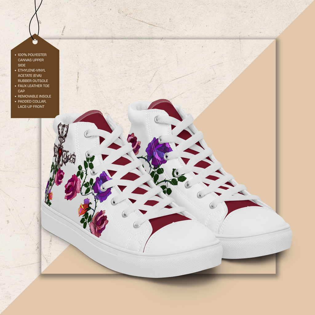 Women's High Top Canvas Shoes | Ink & Fable Apparel | Locked Dagger