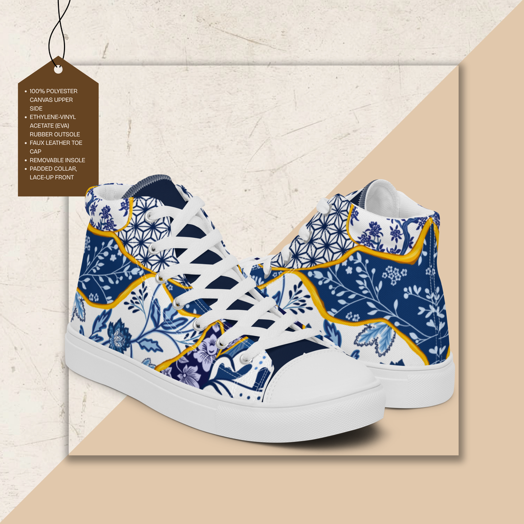 Men's High Top Canvas Shoes | Ink & Fable Apparel | Kintsugi Heart