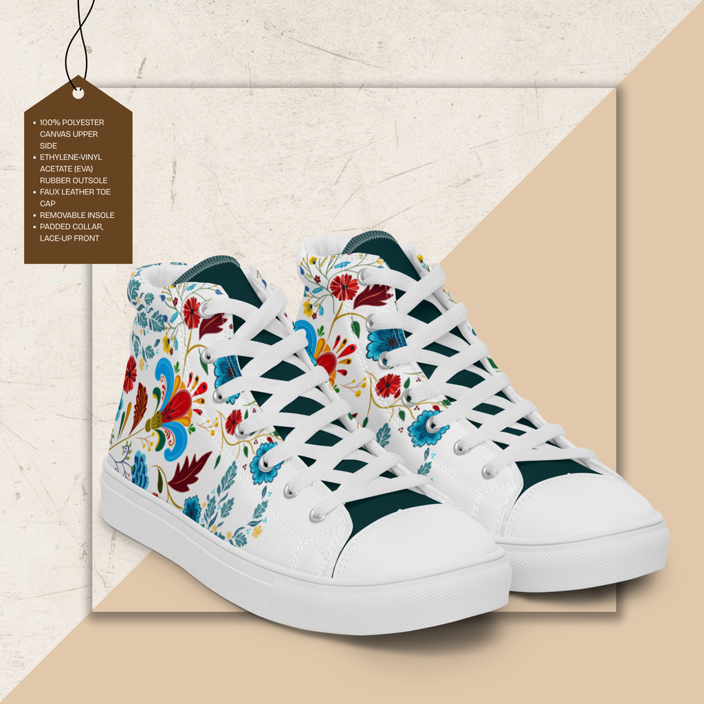 Men's High Top Canvas Shoes | Ink & Fable Apparel | Cracks Beneath Beauty