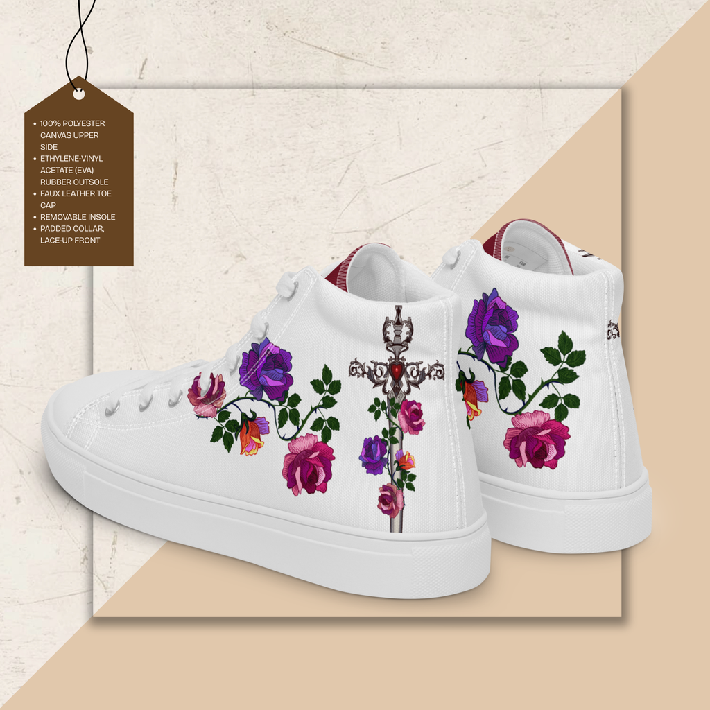 Men's High Top Canvas Shoes | Ink & Fable Apparel | Locked Dagger