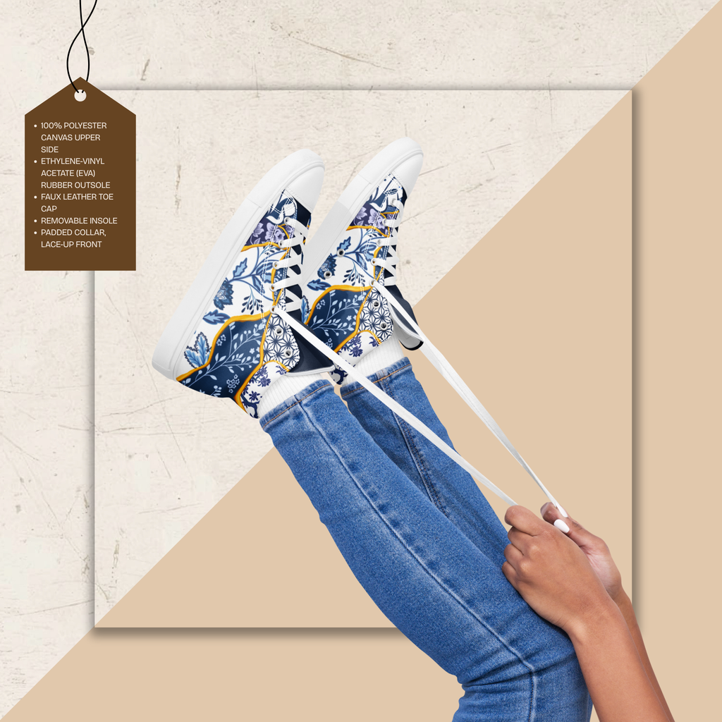 Women's High Top Canvas Shoes | Ink & Fable Apparel | Kintsugi Heart