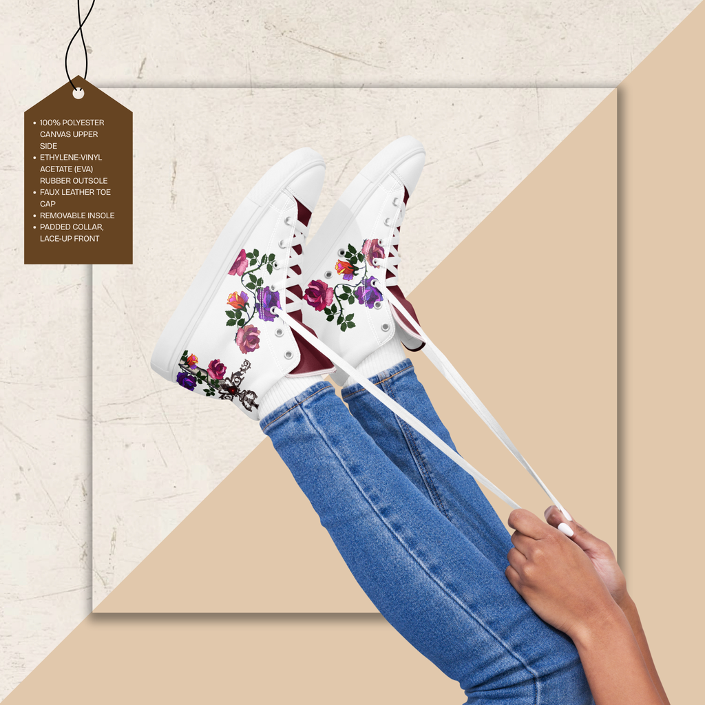 Women's High Top Canvas Shoes | Ink & Fable Apparel | Locked Dagger