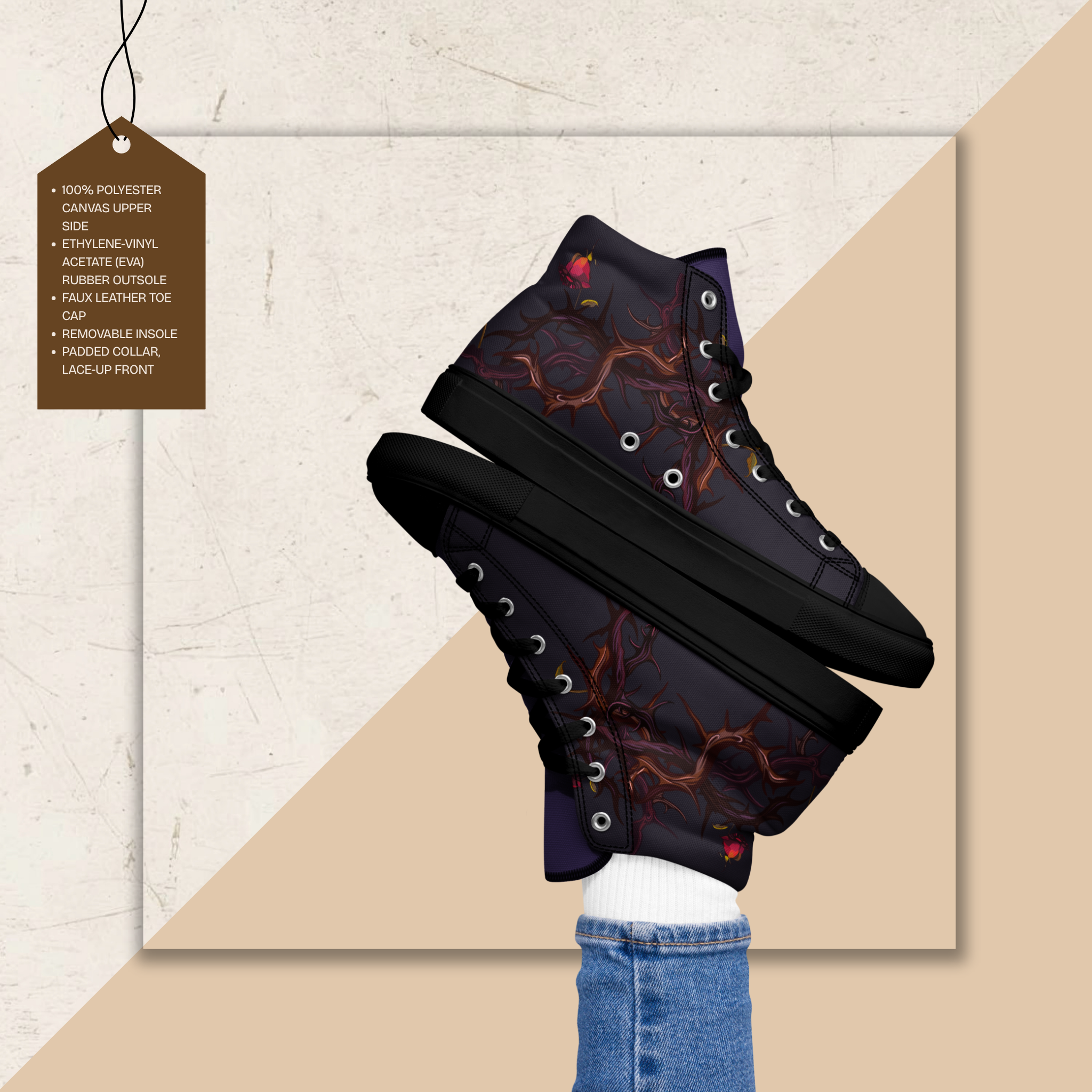 Women's High Top Canvas Shoes | Ink & Fable Apparel | Candle of Hope