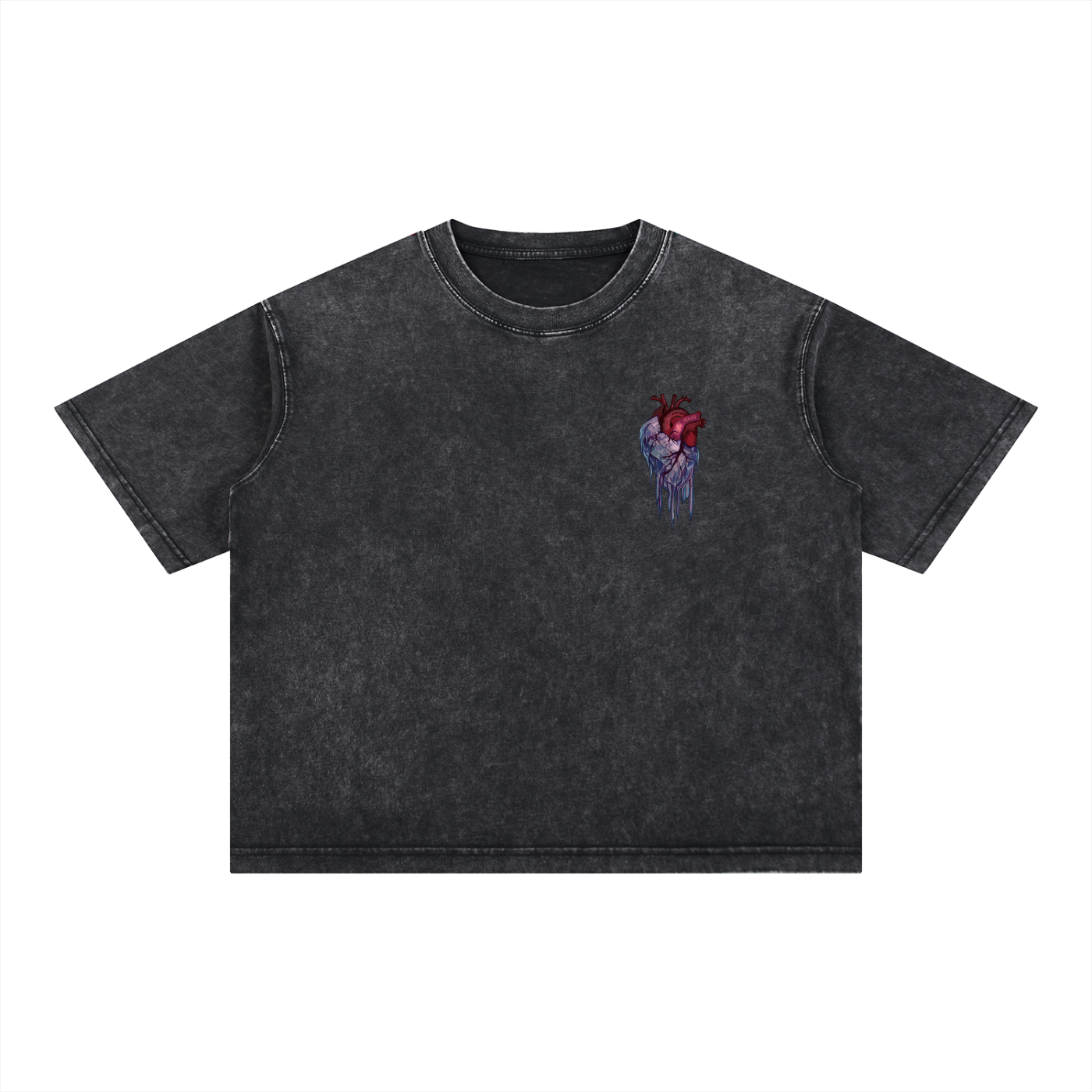 Kintsugi Heart Mineral Wash Boxy Cotton T-Shirt