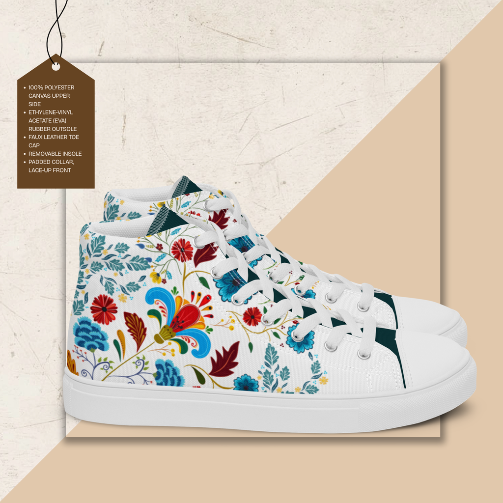Men's High Top Canvas Shoes | Ink & Fable Apparel | Cracks Beneath Beauty