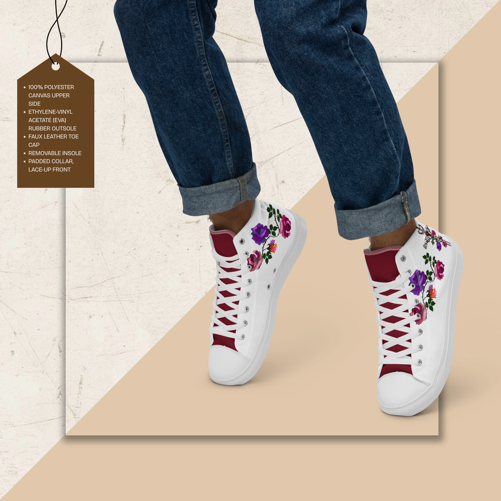 Men's High Top Canvas Shoes | Ink & Fable Apparel | Locked Dagger