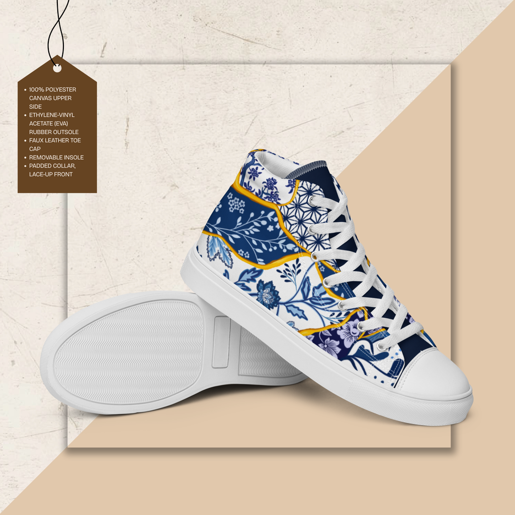 Men's High Top Canvas Shoes | Ink & Fable Apparel | Kintsugi Heart