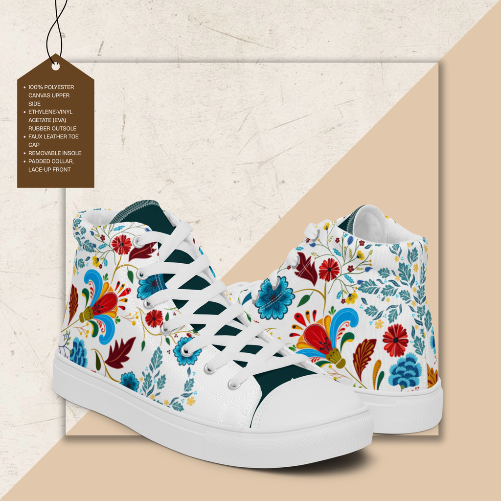 Men's High Top Canvas Shoes | Ink & Fable Apparel | Cracks Beneath Beauty