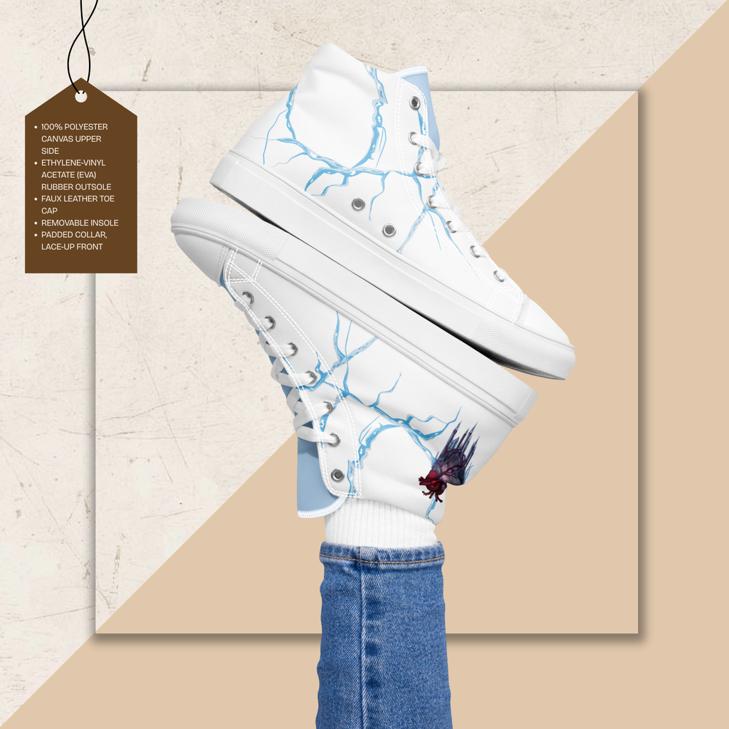 Women's High Top Canvas Shoes | Ink & Fable Apparel | Frozen Heart