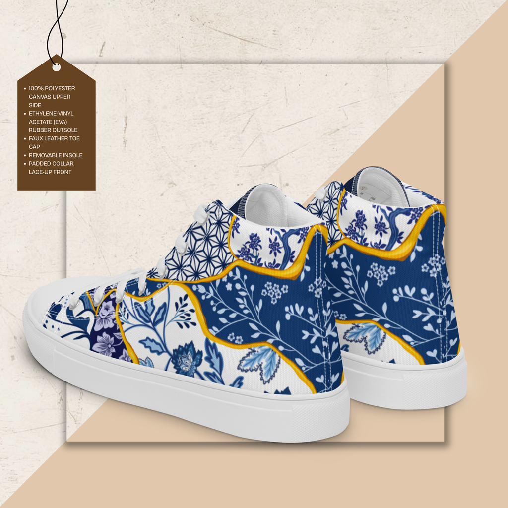 Men's High Top Canvas Shoes | Ink & Fable Apparel | Kintsugi Heart