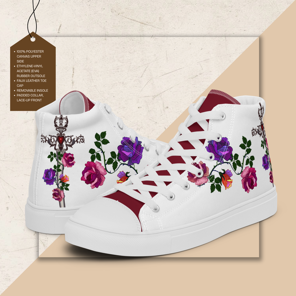 Men's High Top Canvas Shoes | Ink & Fable Apparel | Locked Dagger