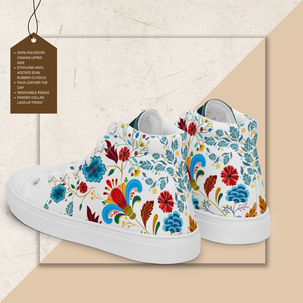 Men's High Top Canvas Shoes | Ink & Fable Apparel | Cracks Beneath Beauty