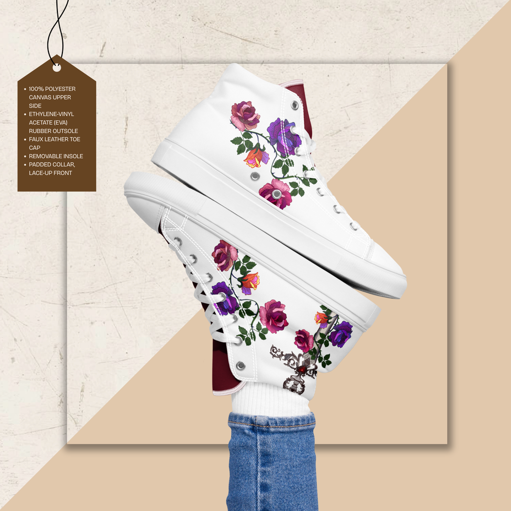Women's High Top Canvas Shoes | Ink & Fable Apparel | Locked Dagger