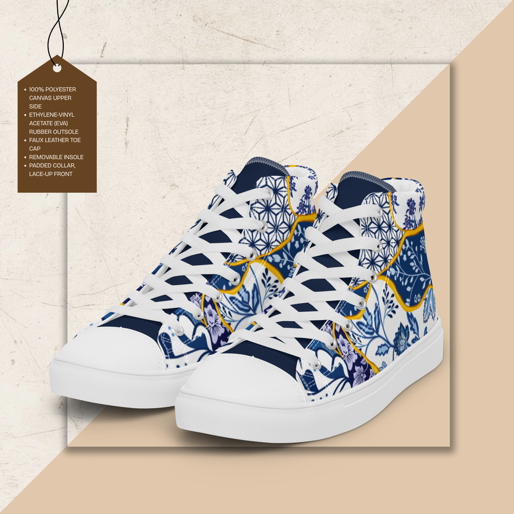 Men's High Top Canvas Shoes | Ink & Fable Apparel | Kintsugi Heart