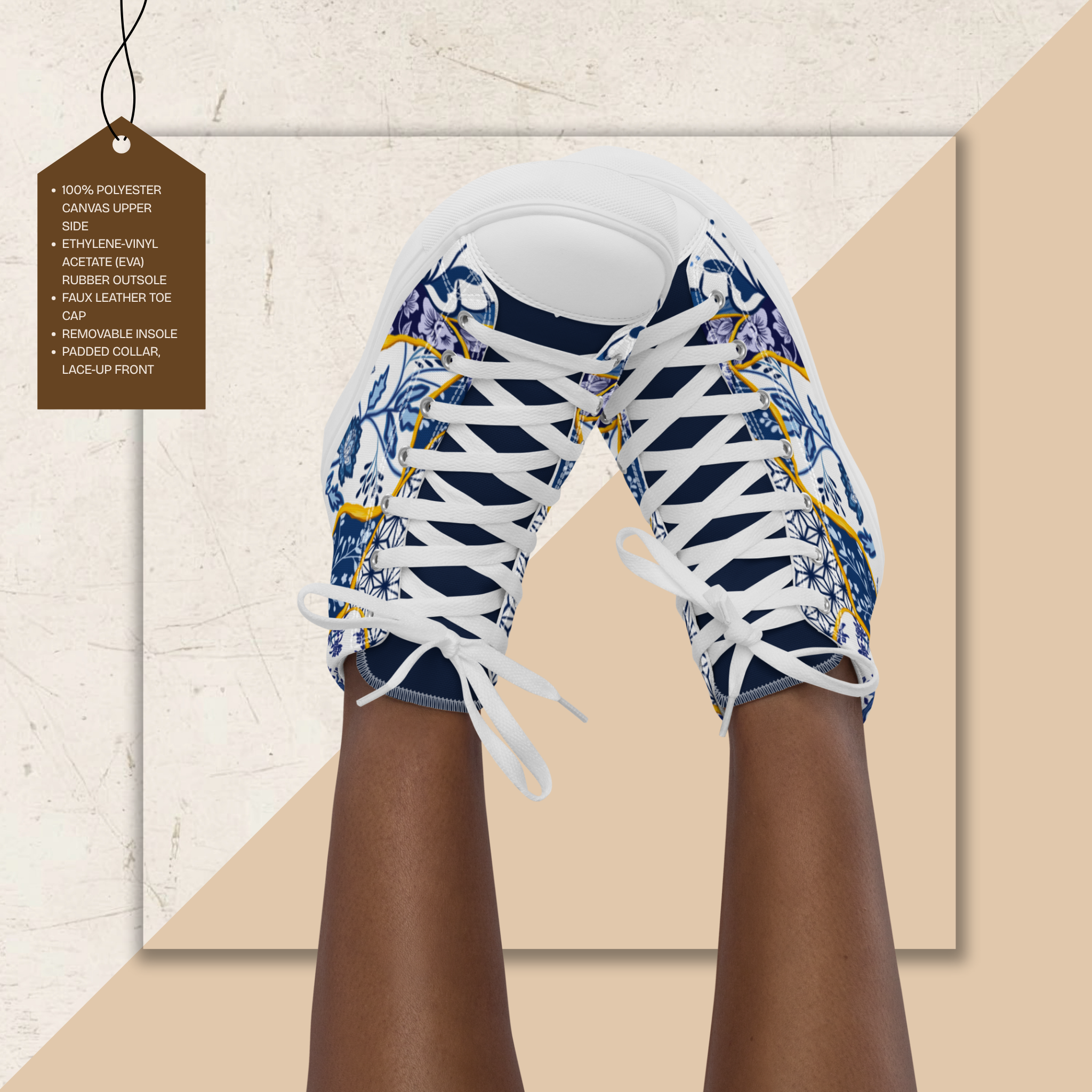 Women's High Top Canvas Shoes | Ink & Fable Apparel | Kintsugi Heart