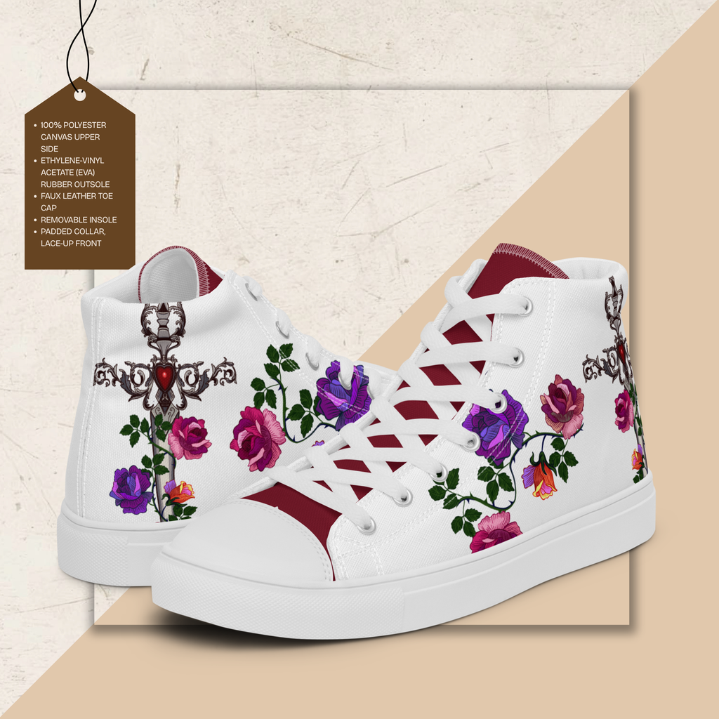 Women's High Top Canvas Shoes | Ink & Fable Apparel | Locked Dagger
