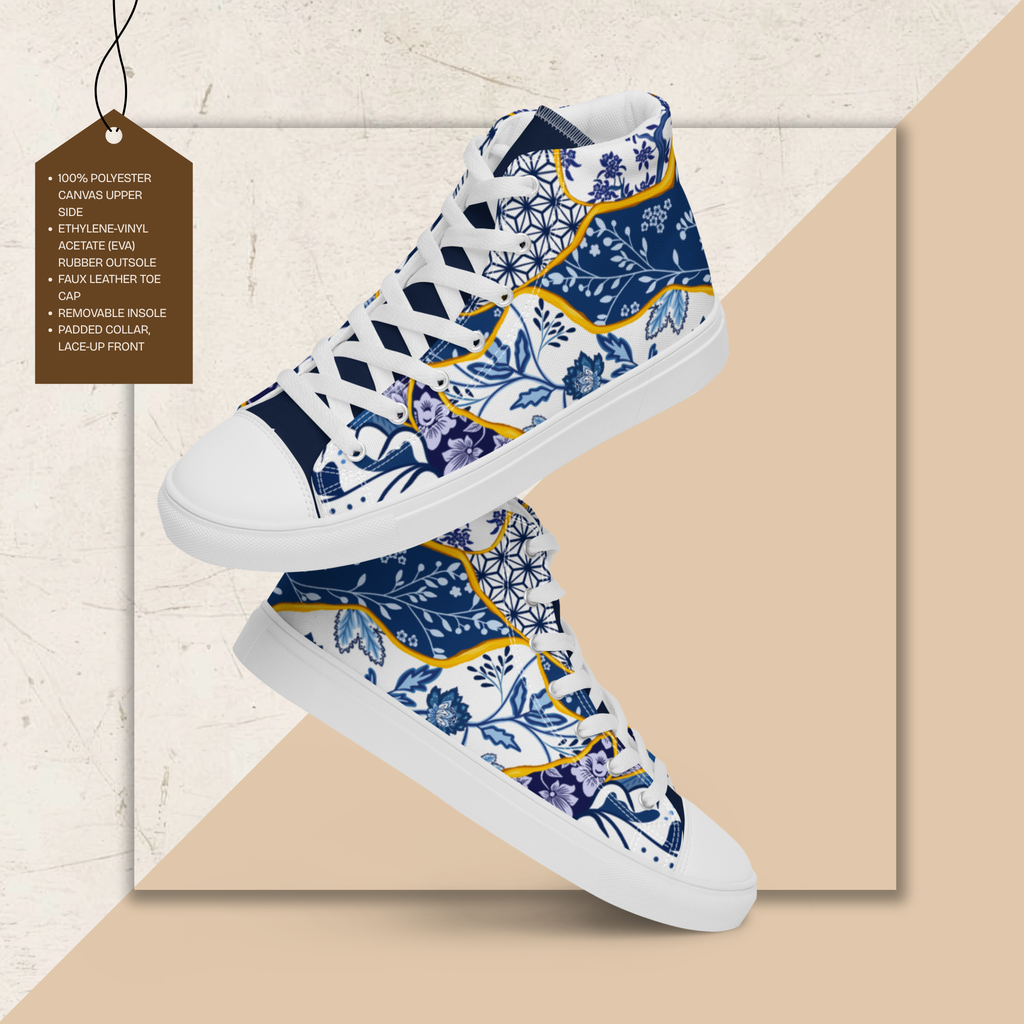 Men's High Top Canvas Shoes | Ink & Fable Apparel | Kintsugi Heart