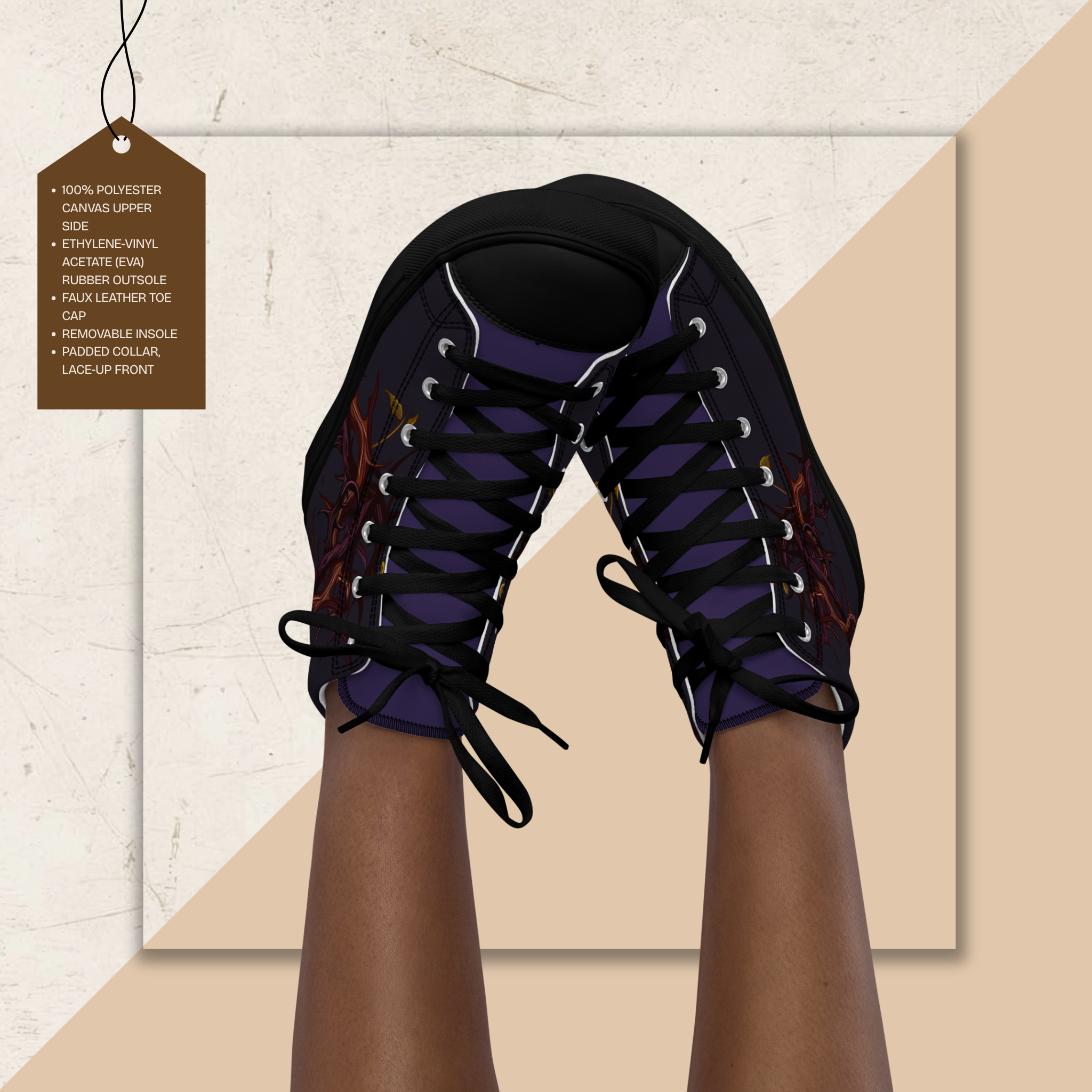 Men's High Top Canvas Shoes | Ink & Fable Apparel | Candle of Hope