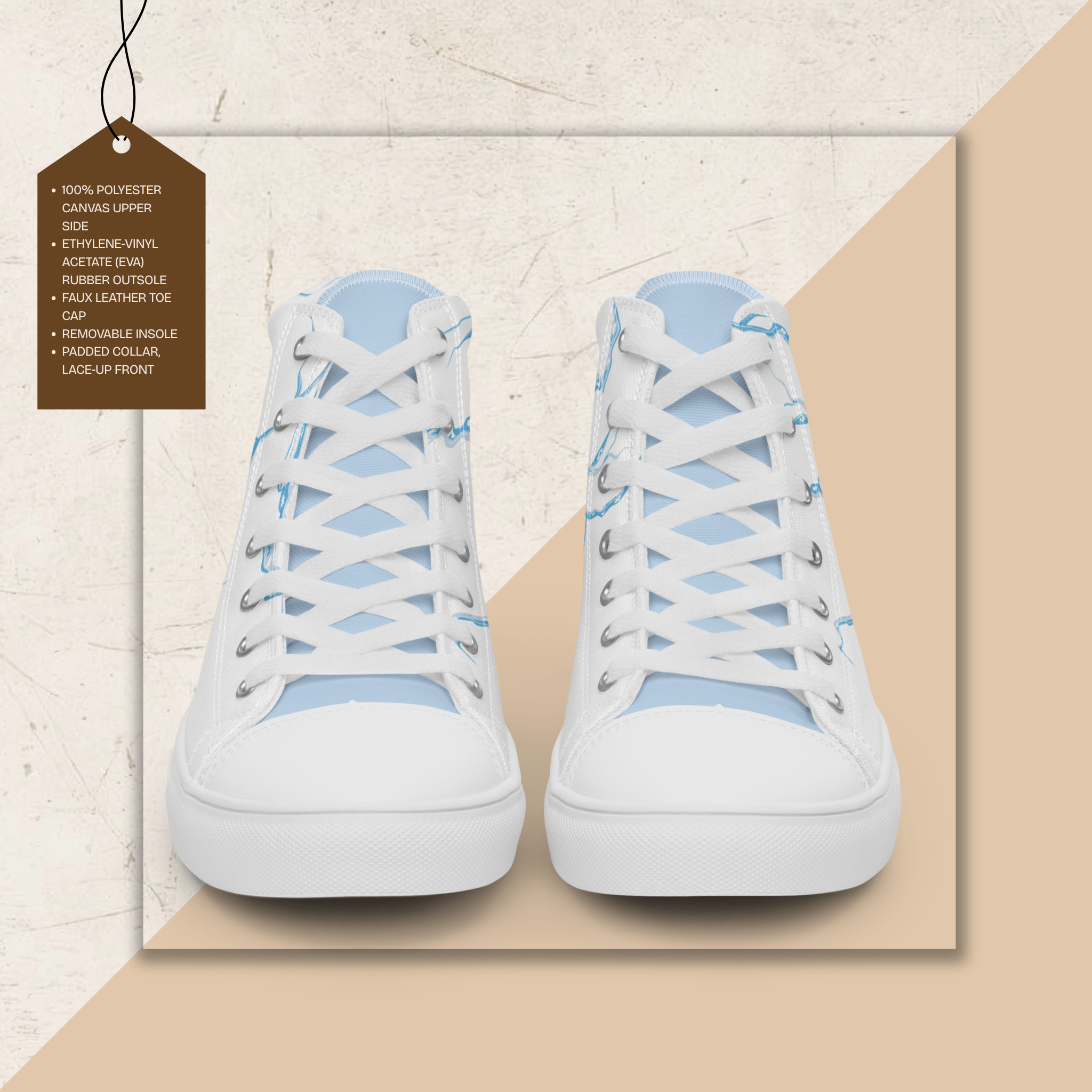 Men's High Top Canvas Shoes | Ink & Fable Apparel | Frozen Heart