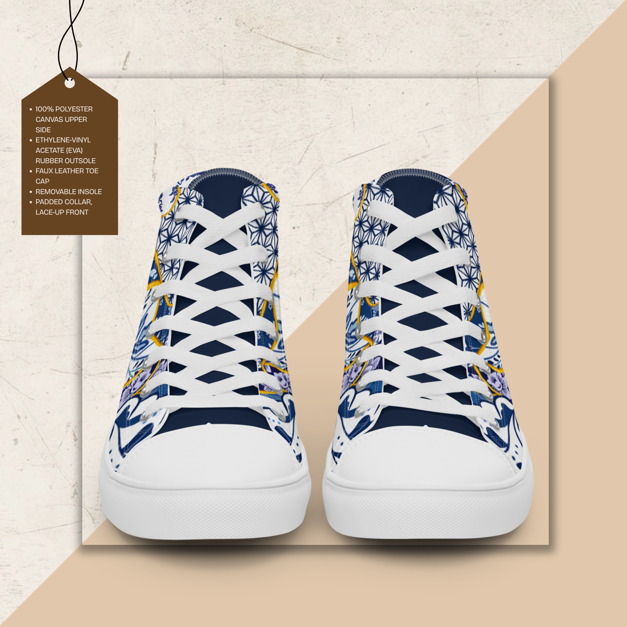Men's High Top Canvas Shoes | Ink & Fable Apparel | Kintsugi Heart