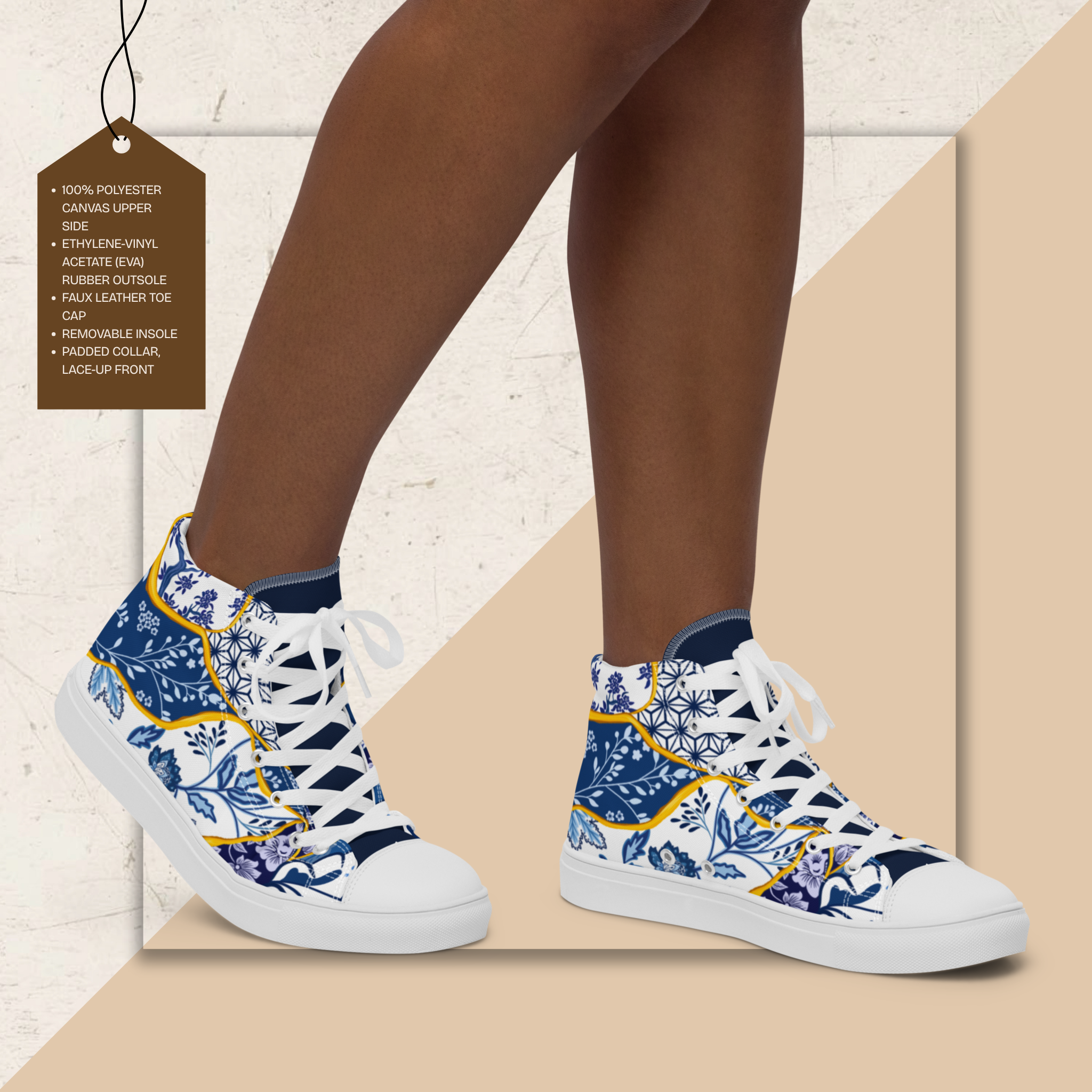 Women's High Top Canvas Shoes | Ink & Fable Apparel | Kintsugi Heart