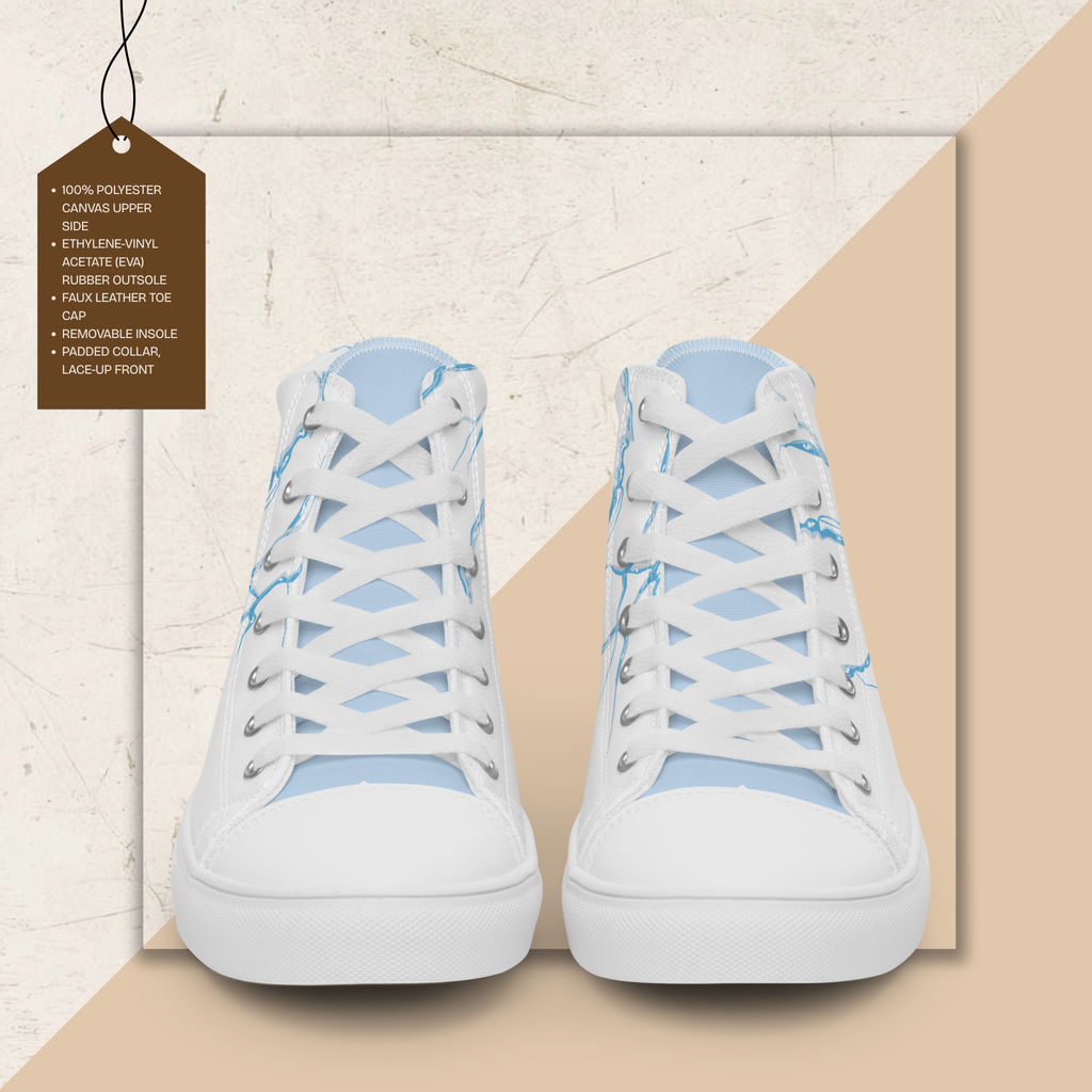 Women's High Top Canvas Shoes | Ink & Fable Apparel | Frozen Heart