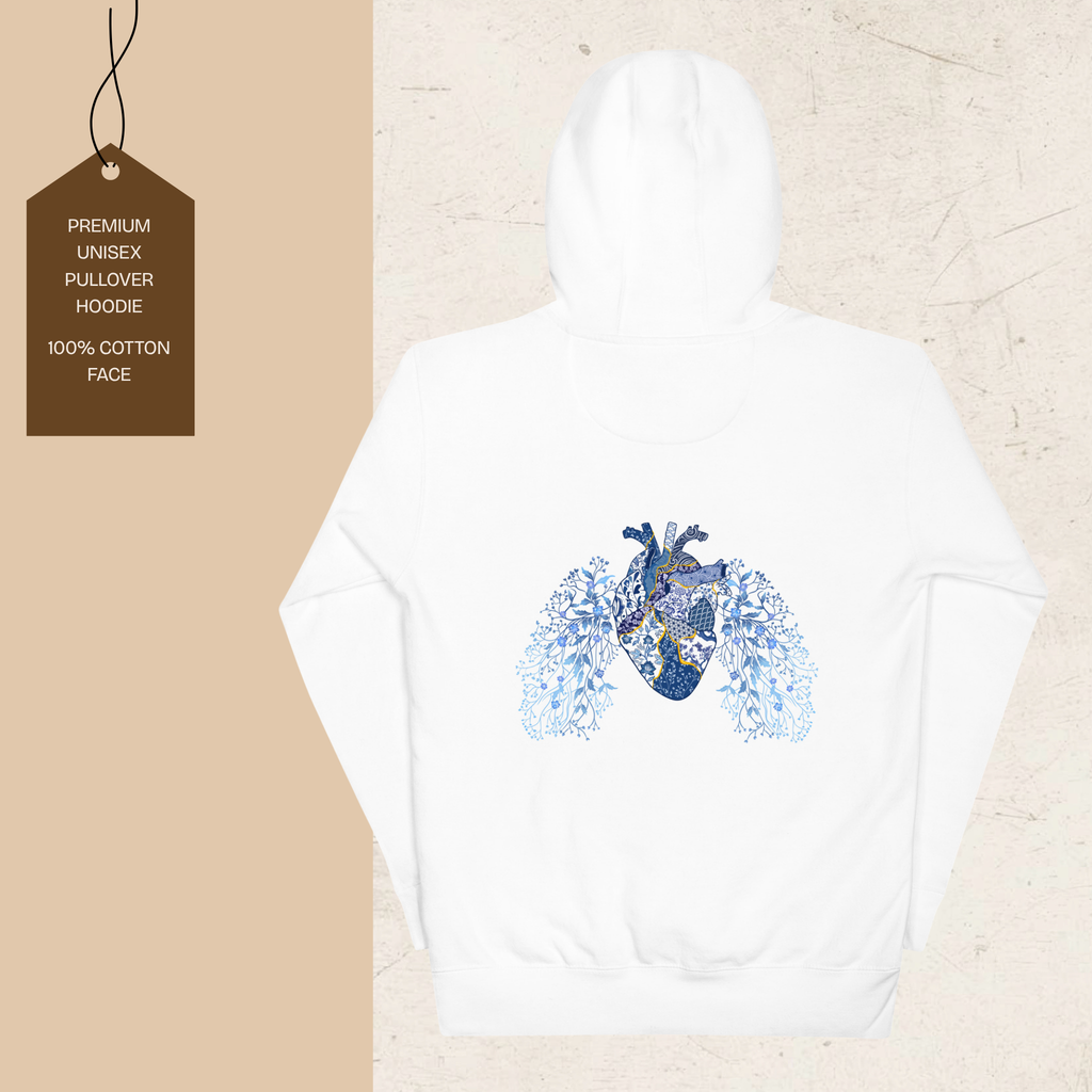 Kintsugi Heart Unisex Artistic Hoodie