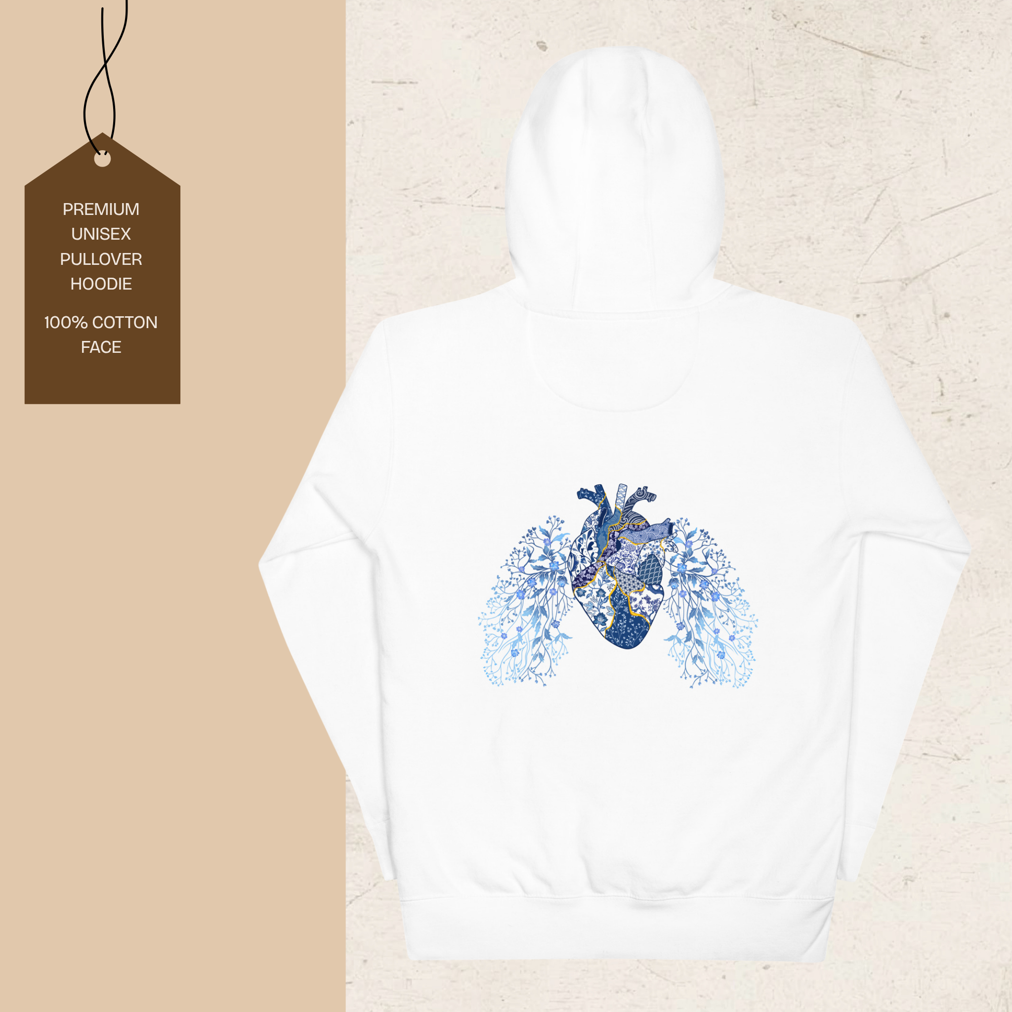 Kintsugi Heart Unisex Artistic Hoodie