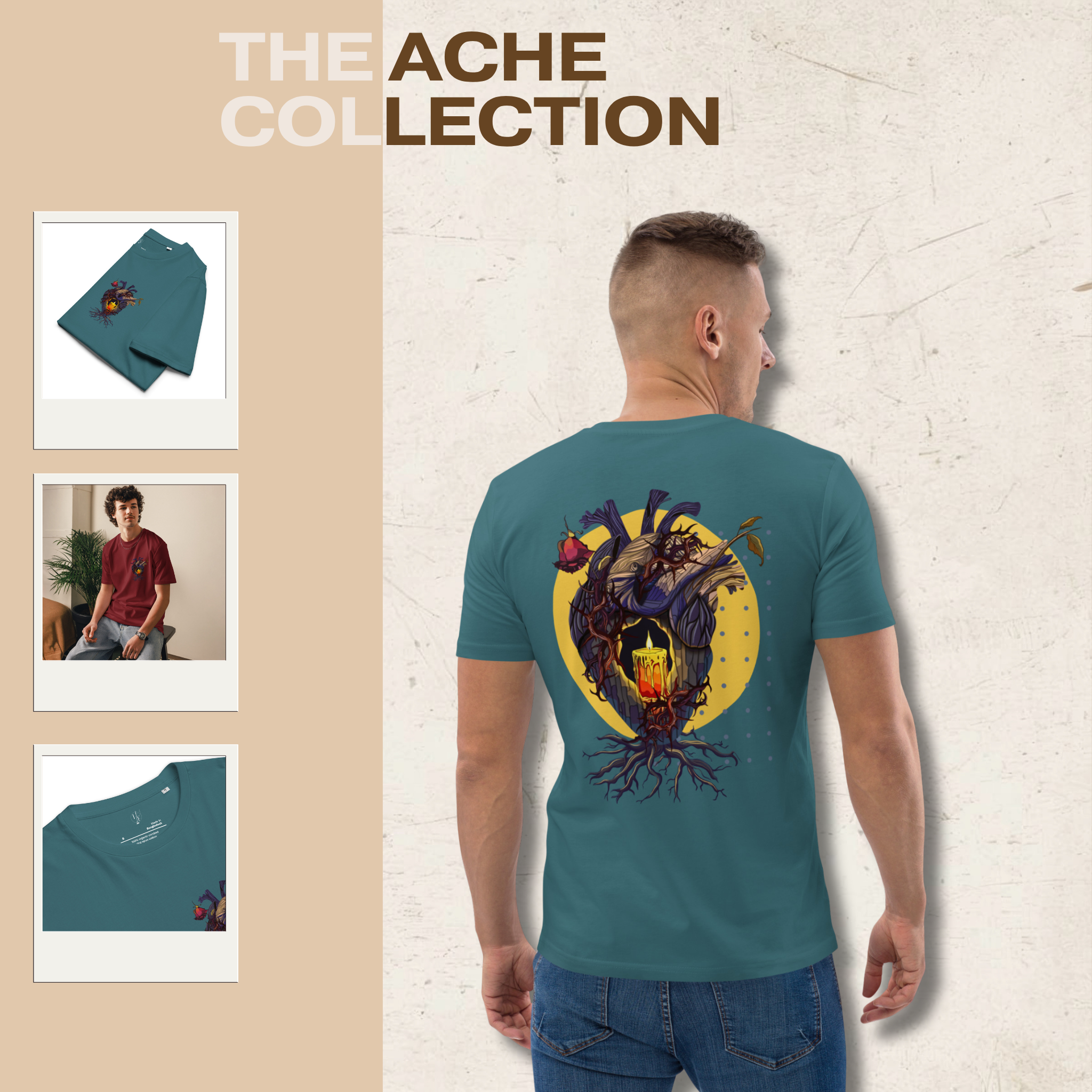 Candle of Hope graphic t-shirt made from 100% organic cotton by Ink & Fable Apparel