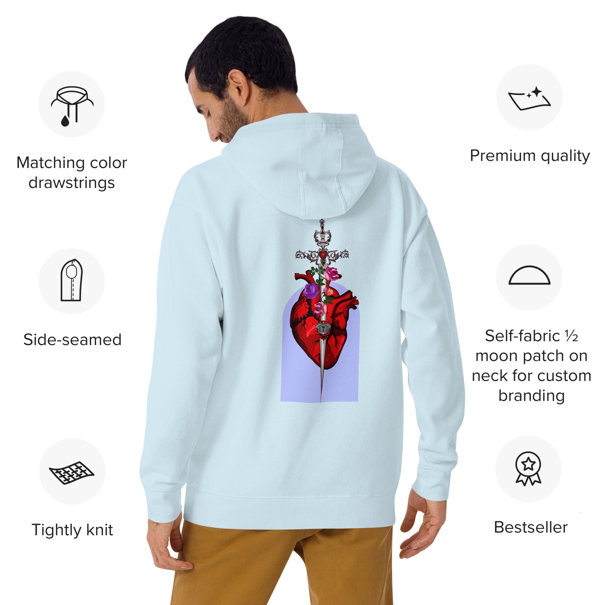 Locked Dagger | Graphic Hoodie | Ink & Fable Apparel
