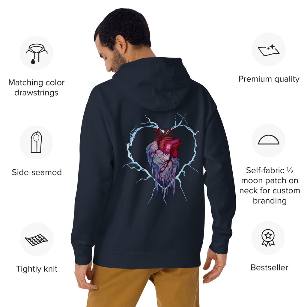 Frozen Heart | Graphic Hoodie | Ink & Fable Apparel