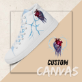 Men's High Top Canvas Shoes | Ink & Fable Apparel | Frozen Heart