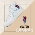 Women's High Top Canvas Shoes | Ink & Fable Apparel | Frozen Heart