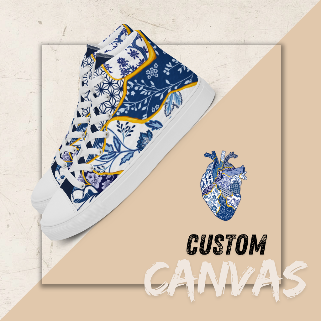 Women's High Top Canvas Shoes | Ink & Fable Apparel | Kintsugi Heart