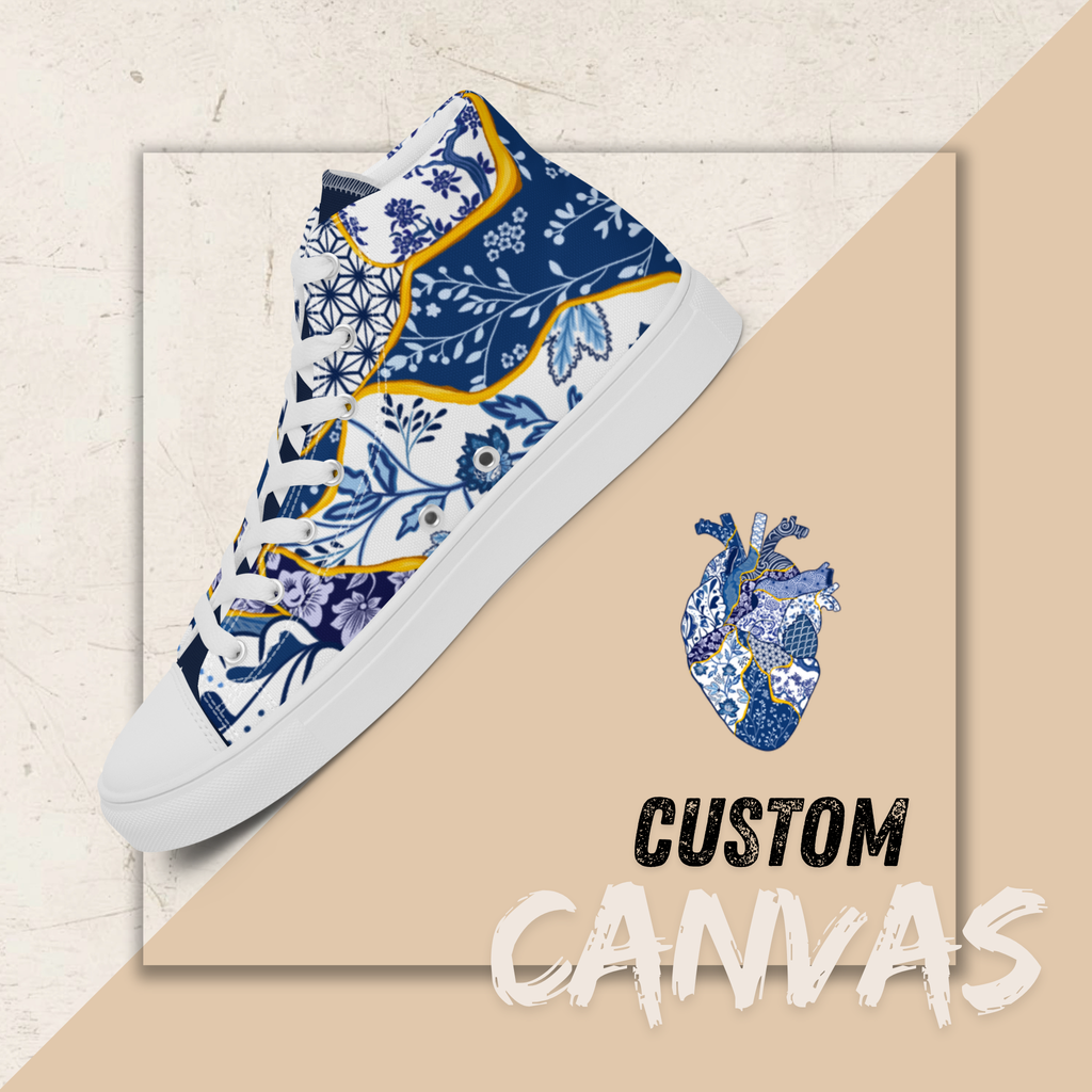 Men's High Top Canvas Shoes | Ink & Fable Apparel | Kintsugi Heart