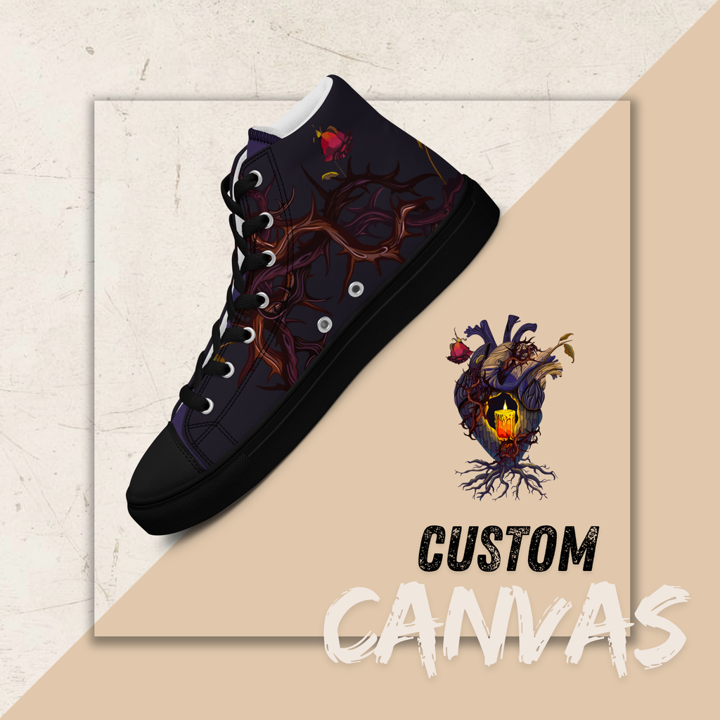 Men's High Top Canvas Shoes | Ink & Fable Apparel | Candle of Hope