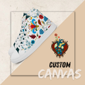 Women's High Top Canvas Shoes | Ink & Fable Apparel  | Cracks Beneath Beauty