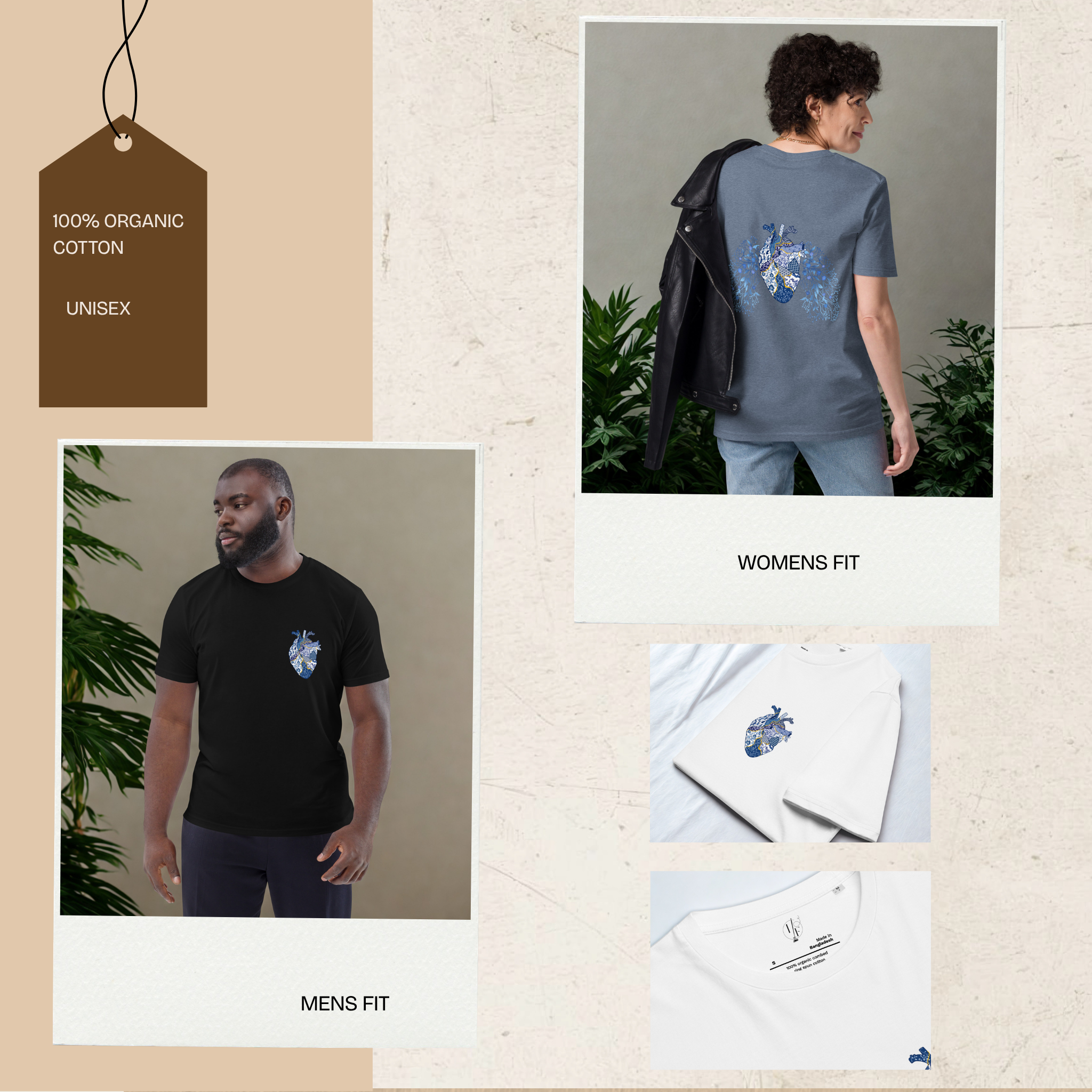Kintsugi Heart Unisex Organic Cotton Graphic T-Shirt
