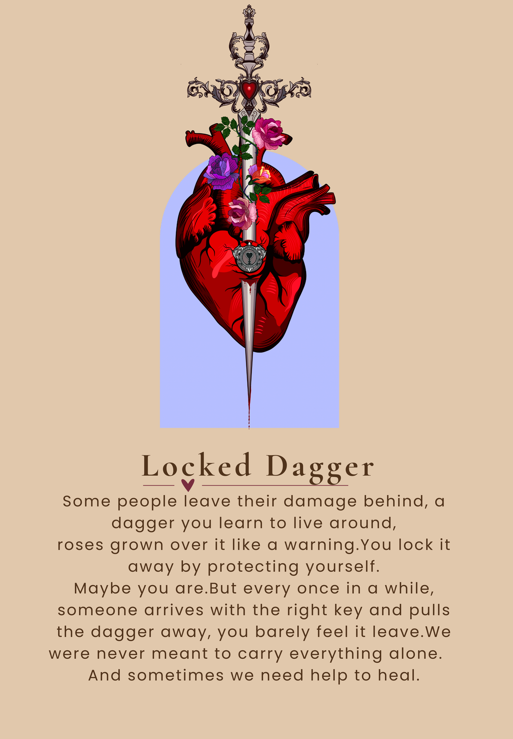 Locked Dagger | Graphic T-Shirt | Ink & Fable Apparel