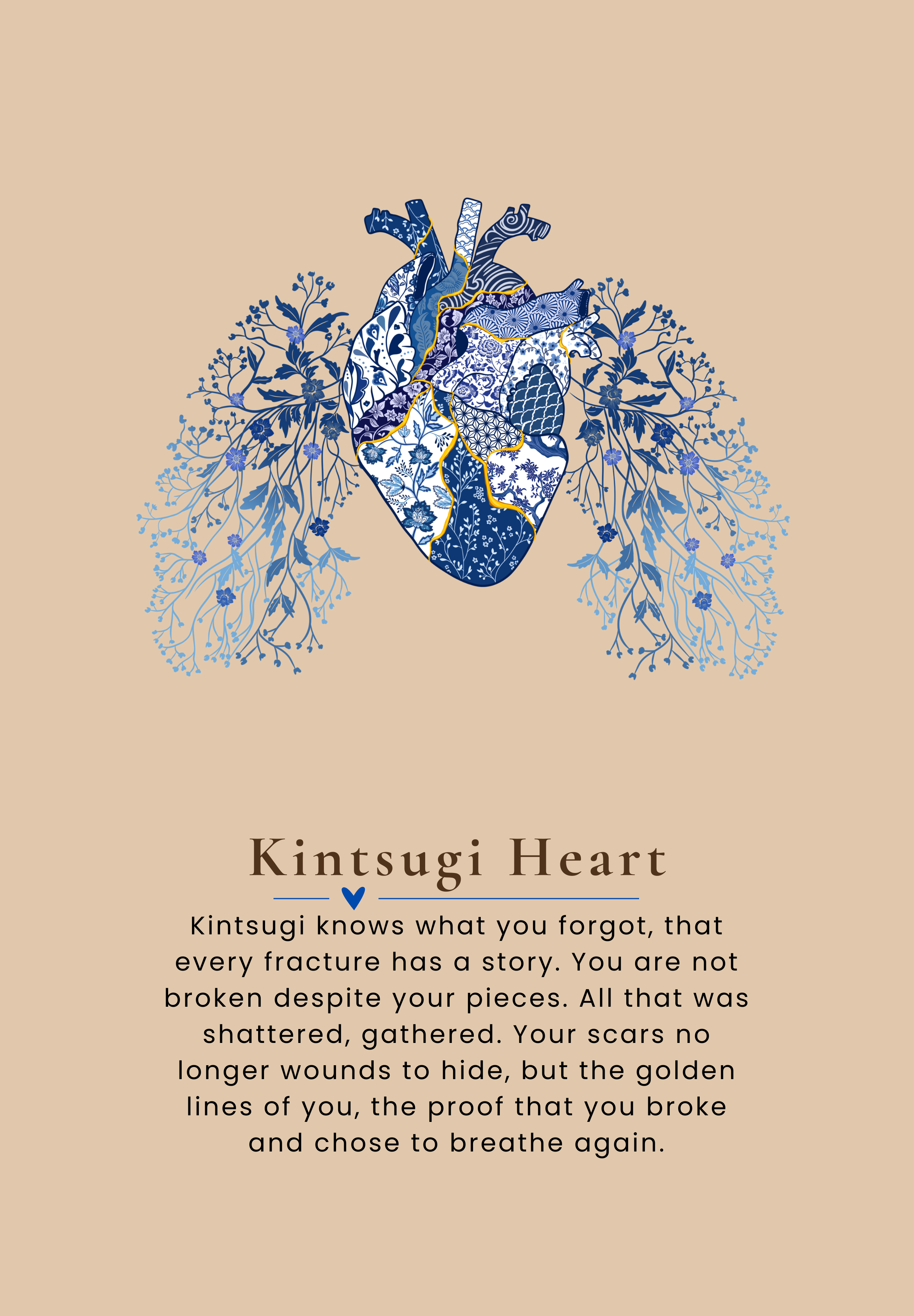 Kintsugi Heart Unisex Artistic Hoodie