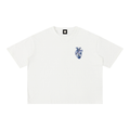 Unisex Kintsugi Heart mineral wash boxy cotton t-shirt, 100% cotton, casual streetwear with frozen heart print