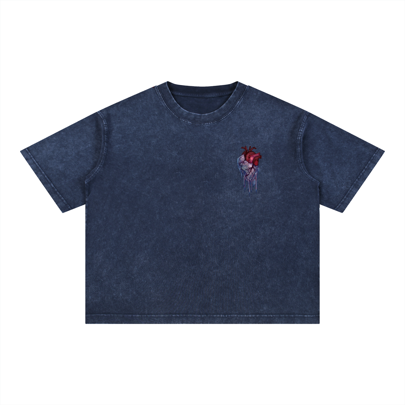 Kintsugi Heart Mineral Wash Boxy Cotton T-Shirt